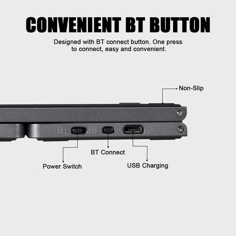 Foldable BT Keyboard with Touchpad for Phones Tablets Laptops PC Travel