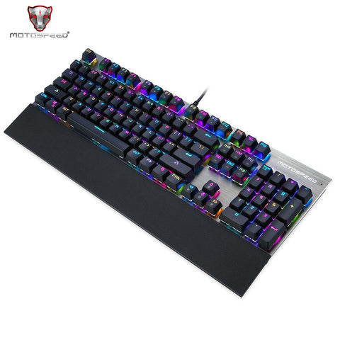 Motospeed V30 Wired Optical USB Gaming Mouse + CK108 Mechanical Gaming Wired Keyboard + P70 Gaming Mouse Pad