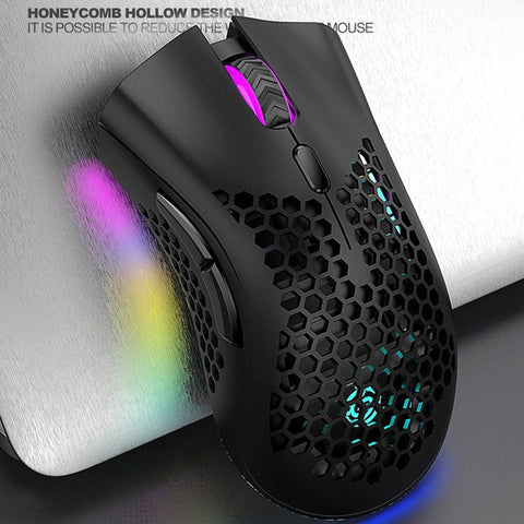 Optical RGB Illuminated Mouse with USB Receiver 3 Levels DPI