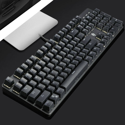 Illuminated Mechanical Keyboard 104 Keys Gaming Keyboard USB Powered Operated 6 Light Colors 9 Vivid  Lighting Effects for Computer Laptop E-sports Trip Travel with Rotator