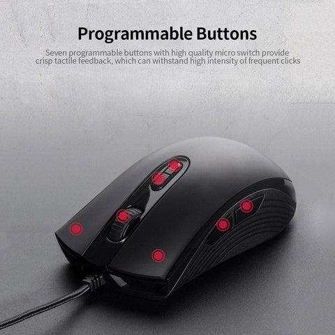 Kingston HyperX Pulsefire Core RGB Wired Mouse Gaming Mouse 6200DPI Ergonomic Mouse Lightweight Mice for Desktop Laptop