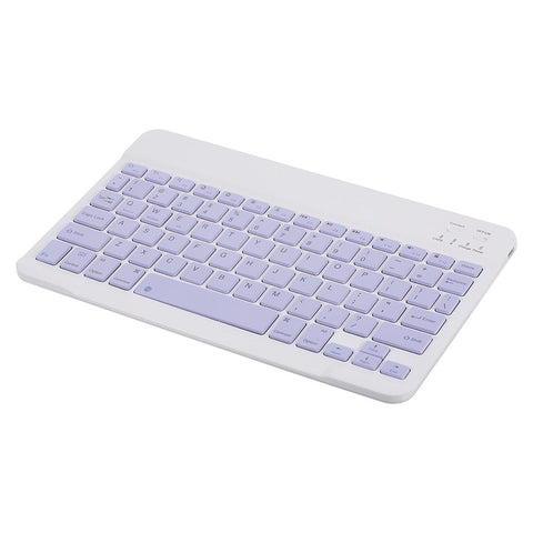 10-inch Wireless BT Keyboard Three-system Universal Colorful Rechargeable BT Keyboard Mobilephone Tablet Universal Keyboard Purple
