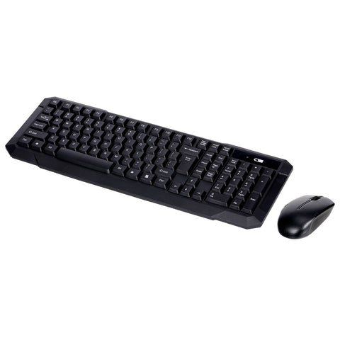 2.4G Wireless Keyboard and Optical Mouse Combo Wireless Silent Keyboard 2.4G Optical Mouse for Home Office Use Black
