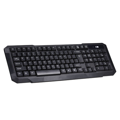2.4G Wireless Keyboard and Optical Mouse Combo Wireless Silent Keyboard 2.4G Optical Mouse for Home Office Use Black