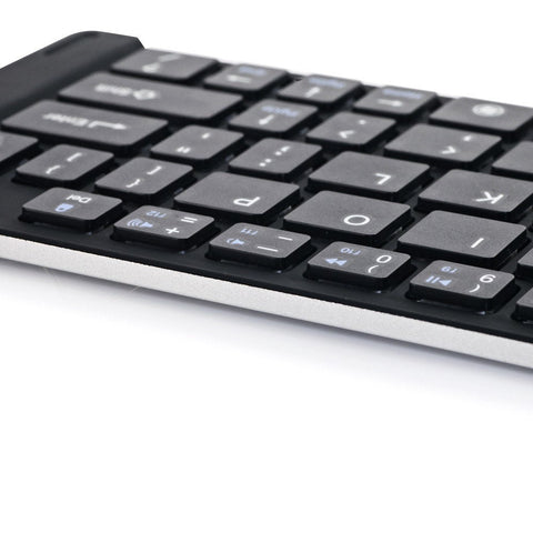 GK228 BT Wireless Keyboard 66 Keys Folding Mini Portable Office Keyboard with Stand for Phone/Tablet/Laptop Silver