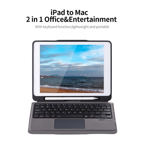 T207 Keyboard Protective Case with Detachable BT Keyboard Touchpad Compatible with iPad Pro 11(2018/2020/2021)/iPad Air4 10.9(2020)