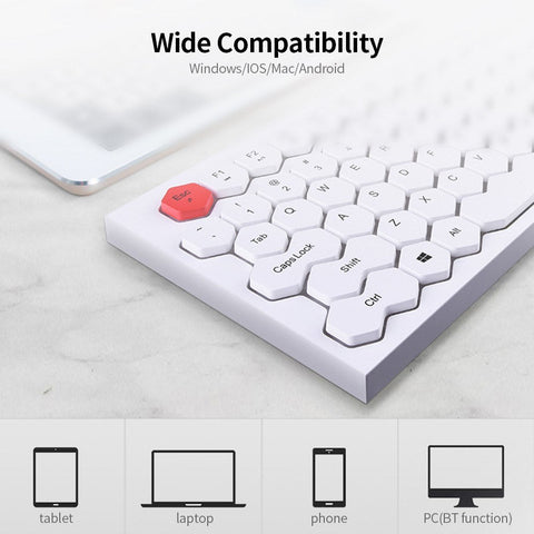 Mofii Phoneix Wireless BT Keyboard Mixed Color 83 Key Mini Portable Girls Keyboard for Phone/Tablet/Laptop