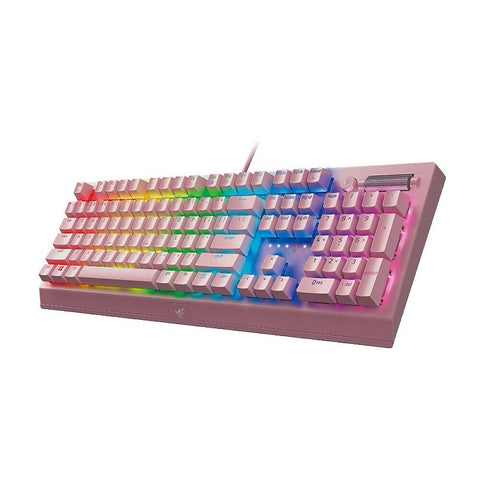 Razer BlackWidow V3 Quartz Edition Mechanical Keyboard 104 Keys Wired Gaming Keyboard with Razer Chroma RGB Effect Green Switch