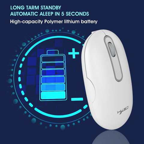 HXSJ T15 2.4G Wireless Charging Mouse Automatic Sleep Wireless Mute Office Mouse with Adjustable DPI