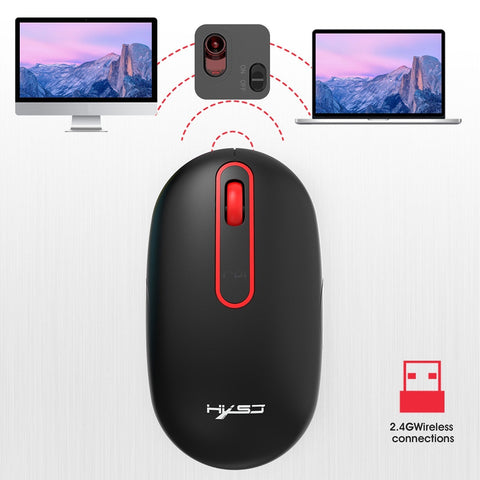 HXSJ T15 2.4G Wireless Charging Mouse Automatic Sleep Wireless Mute Office Mouse with Adjustable DPI