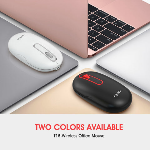 HXSJ T15 2.4G Wireless Charging Mouse Automatic Sleep Wireless Mute Office Mouse with Adjustable DPI