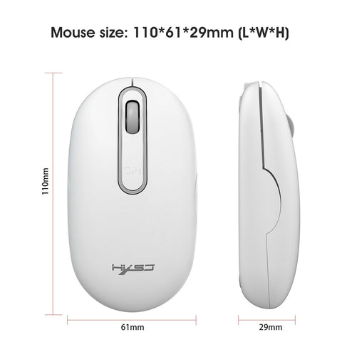 HXSJ T15 2.4G Wireless Charging Mouse Automatic Sleep Wireless Mute Office Mouse with Adjustable DPI