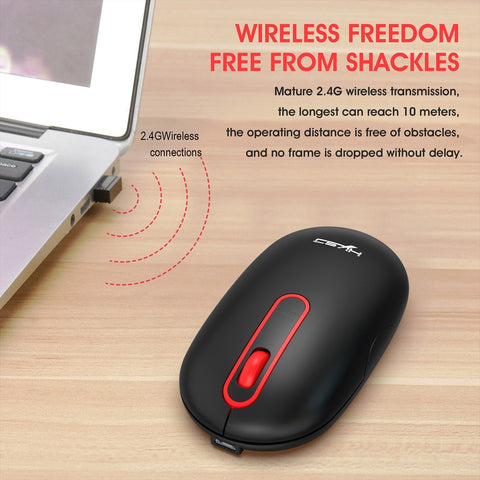 HXSJ T15 2.4G Wireless Charging Mouse Automatic Sleep Wireless Mute Office Mouse with Adjustable DPI