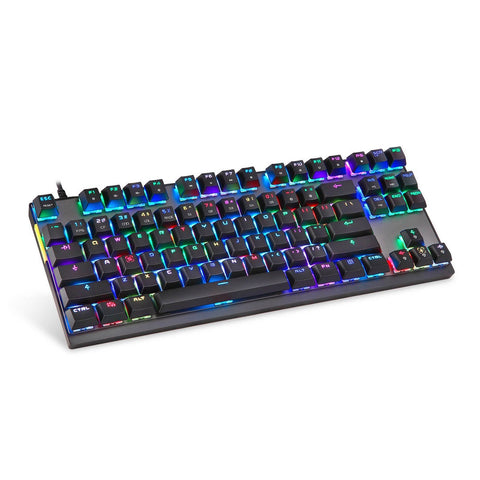 MOTOSPEED CK82 Mechanical Keyboard 87 Keys RGB Gaming Keyboard with OUTMU Blue Switch Multimedia Keys N-key Rollover Black