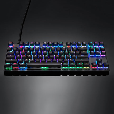 MOTOSPEED CK82 Mechanical Keyboard 87 Keys RGB Gaming Keyboard with OUTMU Blue Switch Multimedia Keys N-key Rollover Black