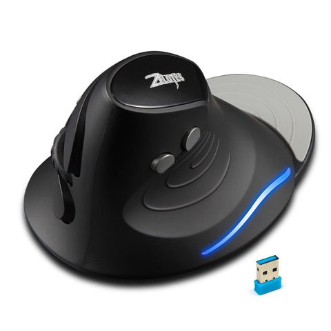 ZELOTES F-17 Vertical Mouse 2.4GHz Wireless Gaming Mouse 6 Keys Ergonomic Optical Mice with 3 Adjustable DPI for PC Laptop