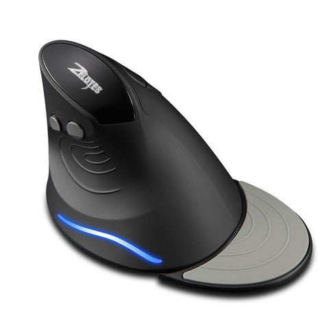 ZELOTES F-17 Vertical Mouse 2.4GHz Wireless Gaming Mouse 6 Keys Ergonomic Optical Mice with 3 Adjustable DPI for PC Laptop