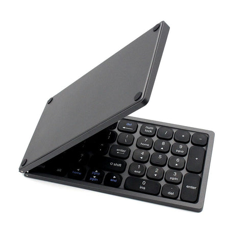 Foldable BT Wireless Keyboard Portable Keyboard Pocket-size Keyboard Support Android Windows IOS Smartphone and Tablet Grey