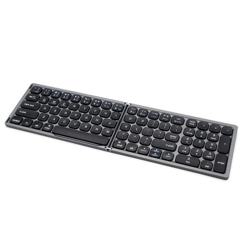 Foldable BT Wireless Keyboard Portable Keyboard Pocket-size Keyboard Support Android Windows IOS Smartphone and Tablet Grey
