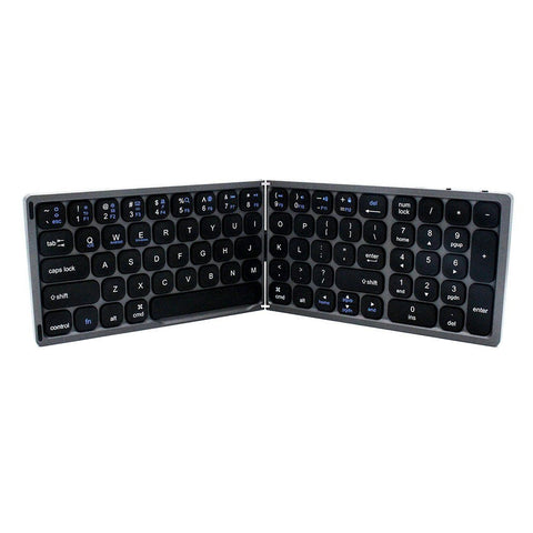 Foldable BT Wireless Keyboard Portable Keyboard Pocket-size Keyboard Support Android Windows IOS Smartphone and Tablet Grey