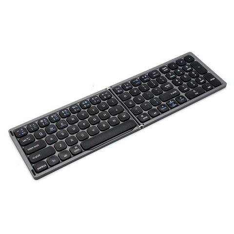 Foldable BT Wireless Keyboard Portable Keyboard Pocket-size Keyboard Support Android Windows IOS Smartphone and Tablet Grey