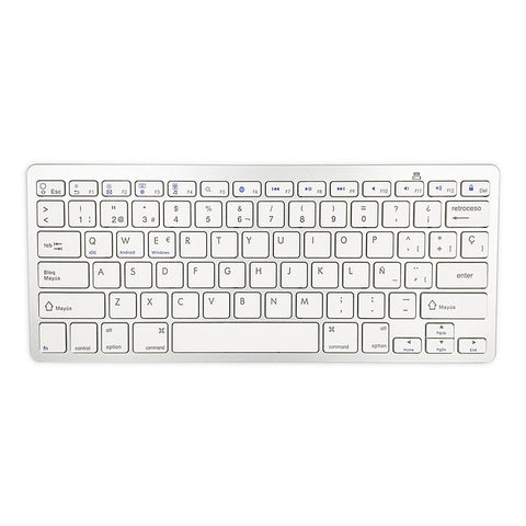 78 Keys Spanish Wireless BT Keyboard BT 3.0 Portable Ultra-slim Keyboard Support Windows/iOS/Android for Laptop Tablet Phone
