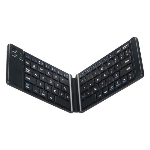 Folding Pocket-size BT Keyboard Scissor Switch Keyboard Compatible with iOS/Android/Windows Laptops Tablets Cellphones Black