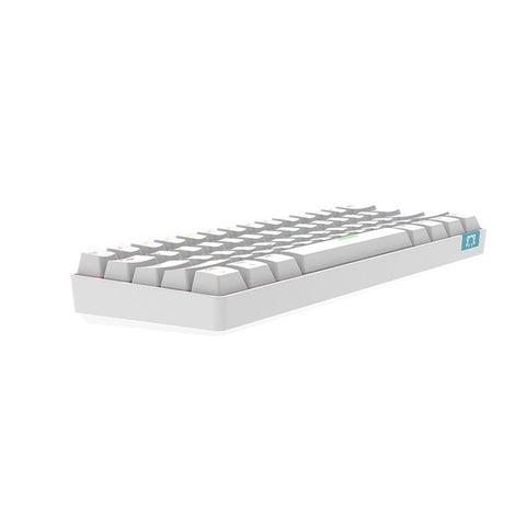 Daidai STK61 BT&Wired Dual-mode Mechanical Keyboard 61 Keys Mixed Light Gaming Office Mechanical Keyboard White (Blue Switches)