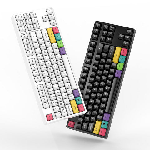 RGB Backlit Mechanical Keyboard N-key Rollover/ Blue Switch/ Macro Recording Keys/ Detachable Frame/ 10 PBT Keycaps Black