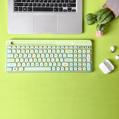 Mofii Wireless BT Keyboard Multi-device Switching Integrated Slot Multimedia Shortcut Keys Intelligent Power Saving