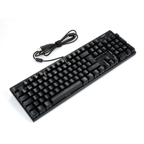 AUKEY LED Backlit Wired Mechanical Gaming Keyboard,104 Standard Keys