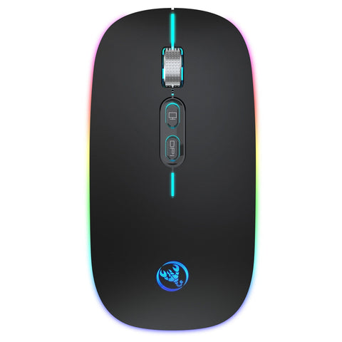 HXSJ 2.4G Wireless Mouse Mute Office Mouse 3 Adjustable DPI Built-in 500mAh Rechargeable Lithium Battery Ergonomic Mice for PC Laptop