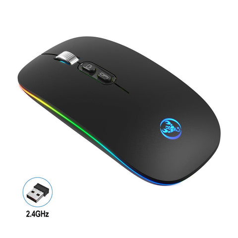 HXSJ 2.4G Wireless Mouse Mute Office Mouse 3 Adjustable DPI Built-in 500mAh Rechargeable Lithium Battery Ergonomic Mice for PC Laptop