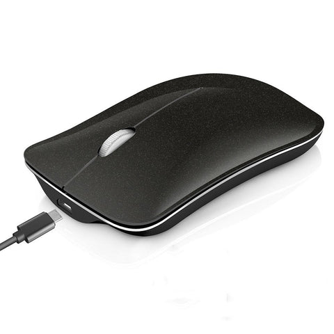 HXSJ T23 Wireless Mouse 2.4G+BT3.0+BT5.0 3-mode Ergonomic Mouse Built-in 400mAh Rechargeable Battery for PC Laptop Black
