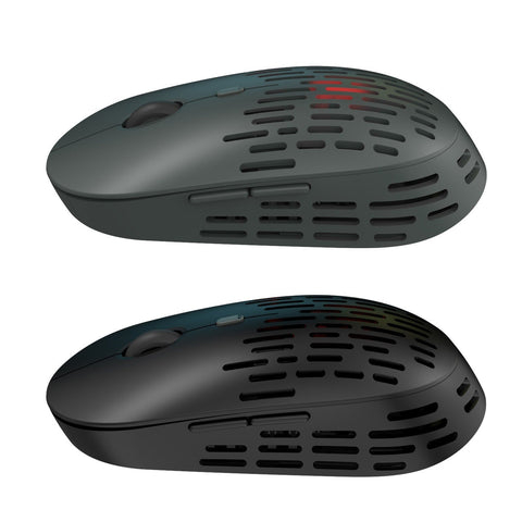 HXSJ T38 2.4G Wireless Mouse Mute Office Mouse 3 Adjustable DPI Colorful Breathing Light Built-in Rechargeable Battery Grey
