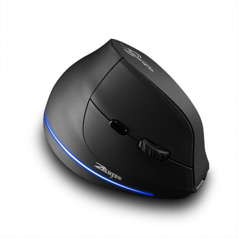 ZELOTES F-35B Wireless Gaming Mouse 2.4G+BT3.0+BT5.0 Three-mode Ergonomic Vertical Mouse 3-gear Adjustable DPI for PC Laptop