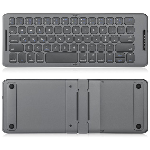Portable Wireless BT Keyboard Folding Keyboard Comfortable Typing Feel Built-in Rechargeable Lithium Battery for Windows/Android/iOS