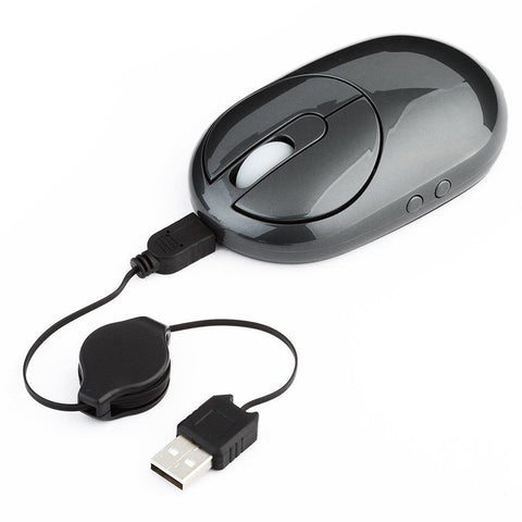2.4G Wireless Rechargeable Mouse 3-gear Adjustable DPI Ergonomic Optical Mouse with 3-port USB Hub Charging Dock Black