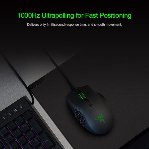 Razer Naga Trinity Gaming Mouse Wired Mice 16,000 DPI Optical Sensor Chroma RGB Lighting Replaceable Side Plate 2/7/12 Button Configurations Mechanical Switches