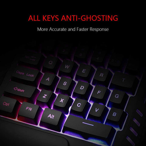 HXSJ G92 One Hand Keyboard 35 Key Single Hand Membrane Mini 35 Keys Gaming Keyboard with Colorful Backlit USB Wired Replacement for Online Game