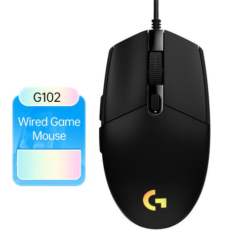 Logitech G102 RGB Gaming Mouse 8000 DPI Wired Optical Gamer Mouse Support Logitech G HUB Software for PC Laptop Computer