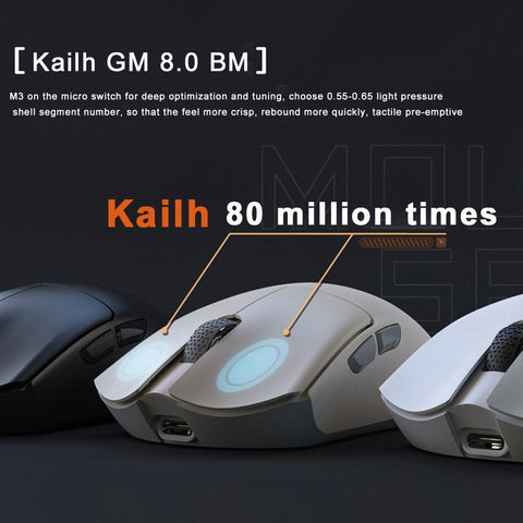 Motospeed Darmoshark 2.4G Wireless  Mouse BT5.0 Slim Rechargeable Mouse 4800 DPI