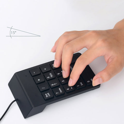 Wired USB Numeric Keypad Slim Mini Number Pad Digital Keyboard 18 Keys for iMac/Mac Pro/MacBook/MacBook Air/Pro Laptop PC Notebook Desktop