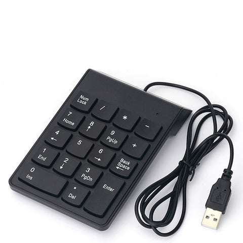 Wired USB Numeric Keypad Slim Mini Number Pad Digital Keyboard 18 Keys for iMac/Mac Pro/MacBook/MacBook Air/Pro Laptop PC Notebook Desktop