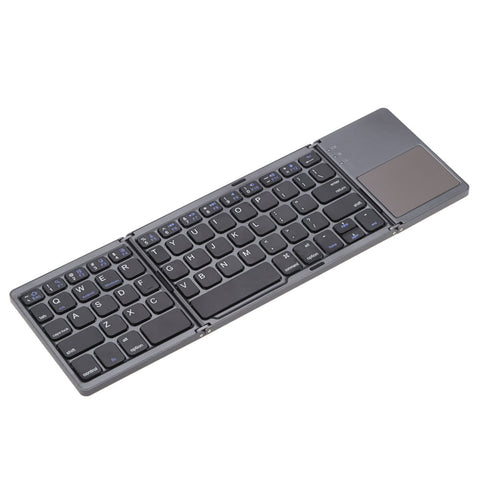 KKmoon Portable Mini Ultra Slim Thin Foldable Folding BT Wireless Keyboard with Touchpad for iPhone 6s/iPad Pro/MacBook Mobile Phone Tablet PC