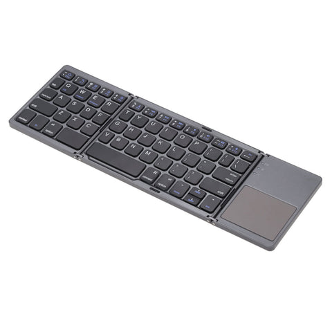 KKmoon Portable Mini Ultra Slim Thin Foldable Folding BT Wireless Keyboard with Touchpad for iPhone 6s/iPad Pro/MacBook Mobile Phone Tablet PC