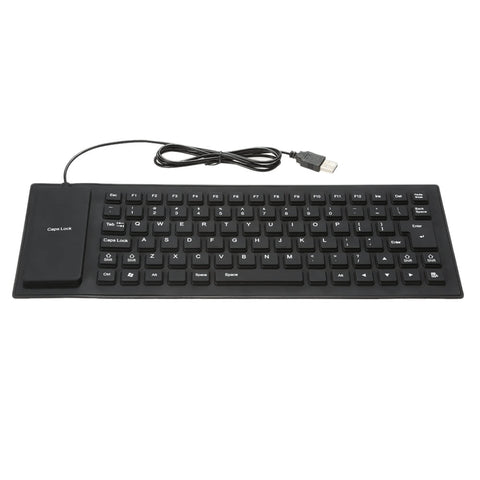 85 Keys Foldable Flexible Rollup USB Wired Silicone Keyboard Water-resistant Washable for PC Notebook Laptop Dust-resistant