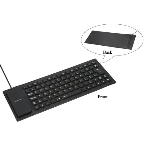85 Keys Foldable Flexible Rollup USB Wired Silicone Keyboard Water-resistant Washable for PC Notebook Laptop Dust-resistant