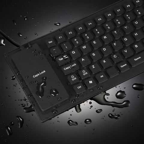 85 Keys Foldable Flexible Rollup USB Wired Silicone Keyboard Water-resistant Washable for PC Notebook Laptop Dust-resistant