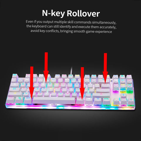 MOTOSPEED K87S Mechanical Keyboard Gaming Keyboard Wired USB Blue Switch